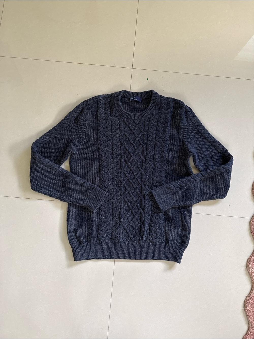Gap Cable Knit Crewneck Sweater in Blue